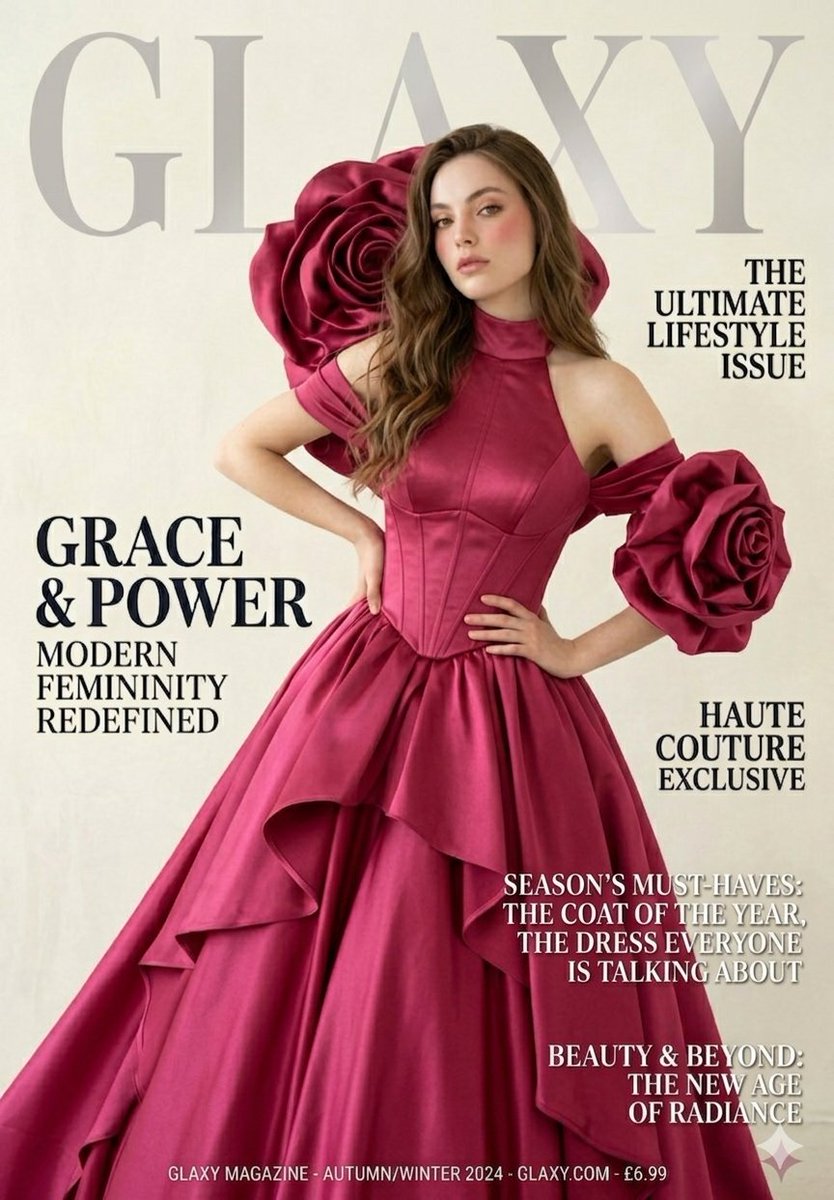 Product Marketing - High-End Haute Couture Magazine Cover — output 1