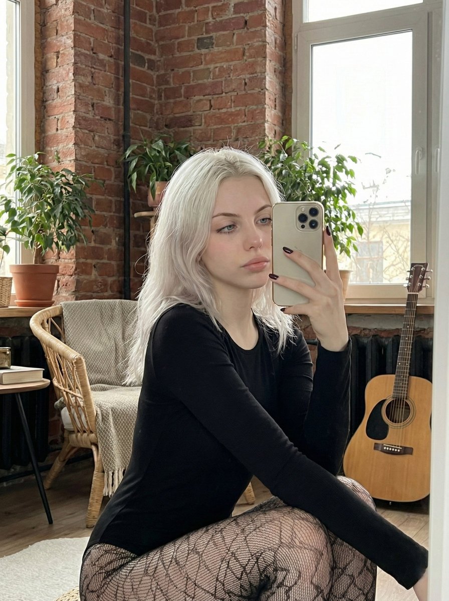 Profile / Avatar - Hyper-Realistic Mirror Selfie Prompt — output 1