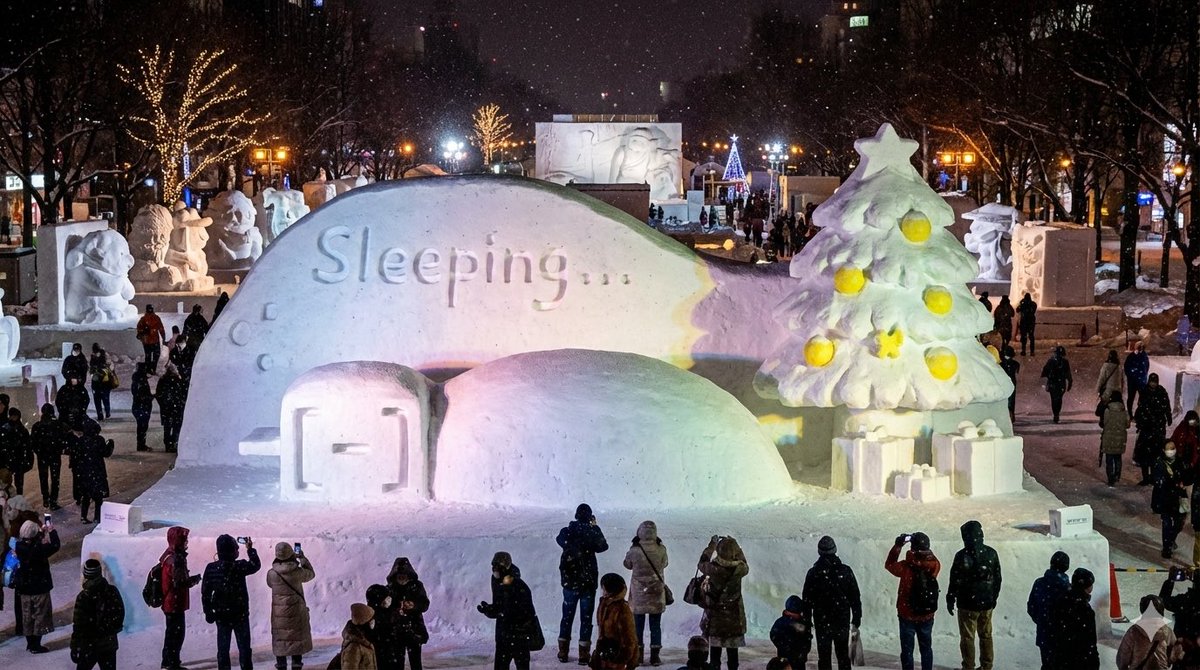 Snow Statue of Not Wanting to Leave the Futon — output 1