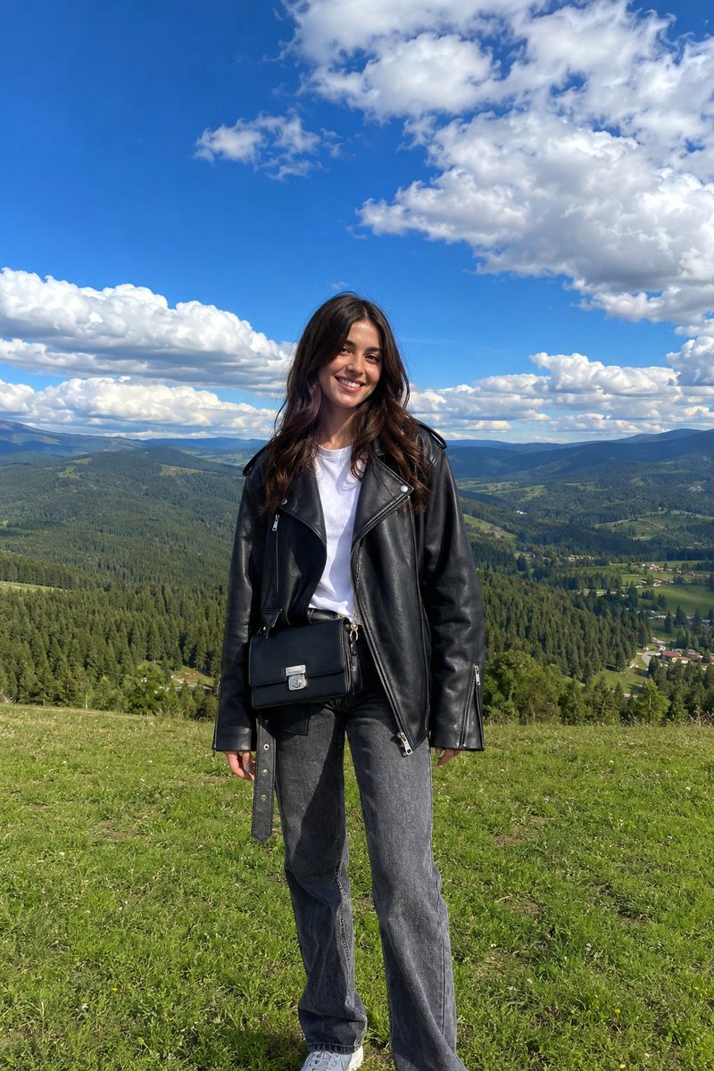 Profile / Avatar - Scenic Hillside Fashion Portrait — output 1