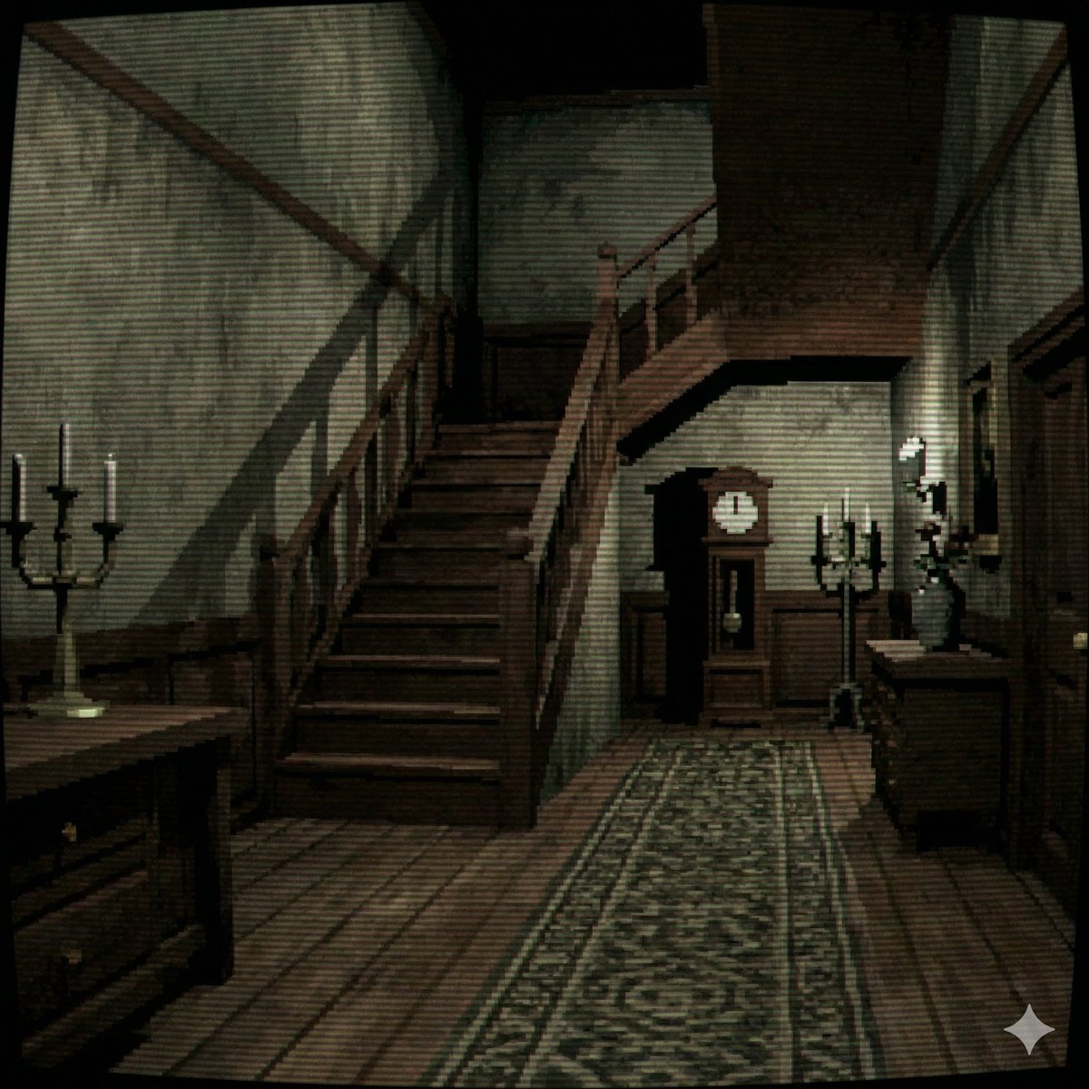 Game Asset - PS1 Style Low-Poly Mansion Interior — output 1
