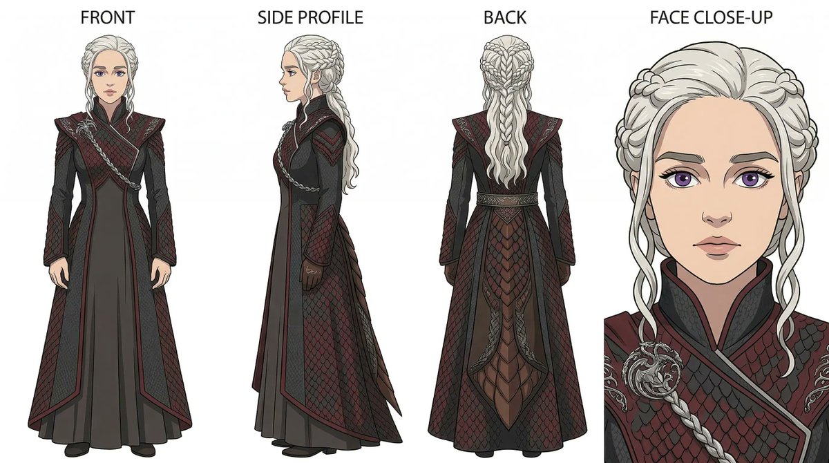 Game Asset - Ghibli x Game of Thrones Character Prompts — output 1