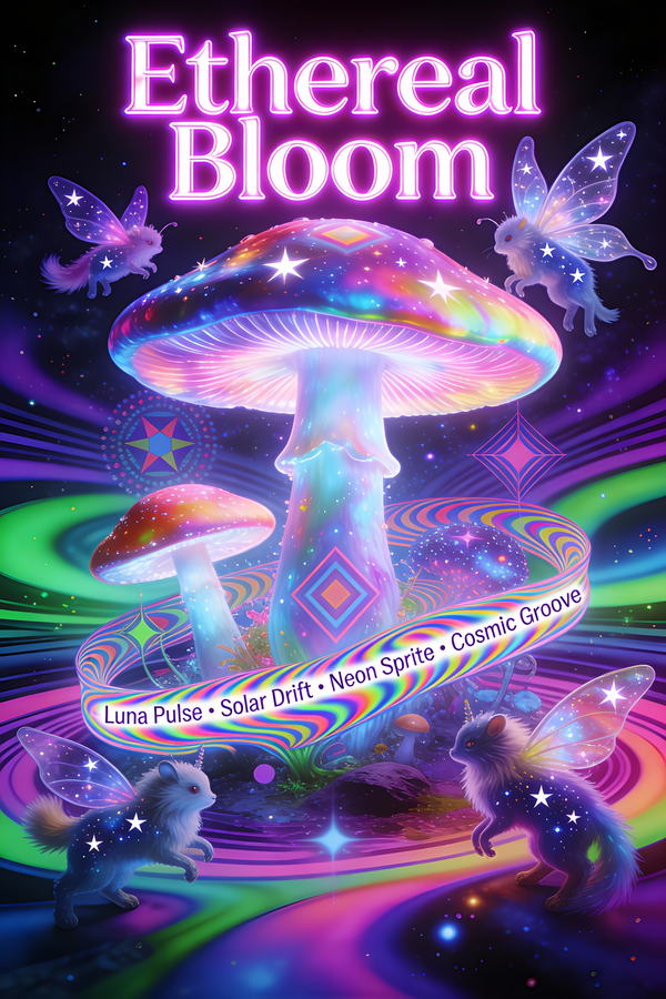 Psychedelic Music Festival Poster "Ethereal Bloom" — output 1