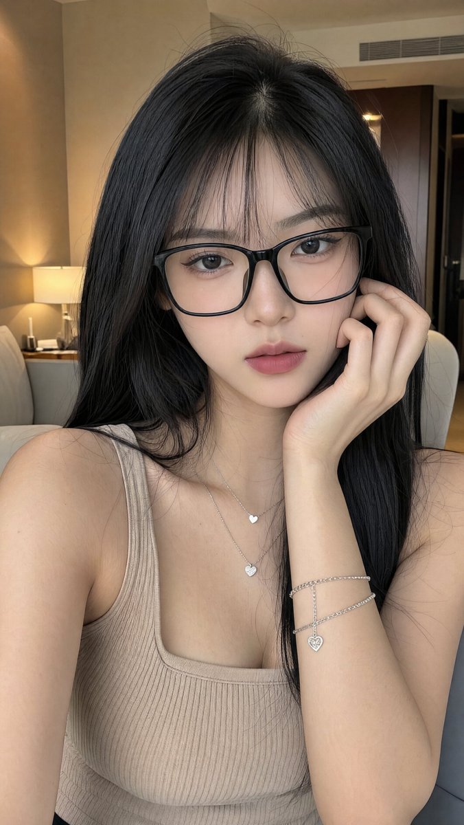 Profile / Avatar - East Asian Woman Selfie Portrait — output 1