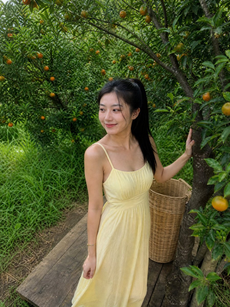 Profile / Avatar - Citrus Garden Candid Portrait Prompt — output 1