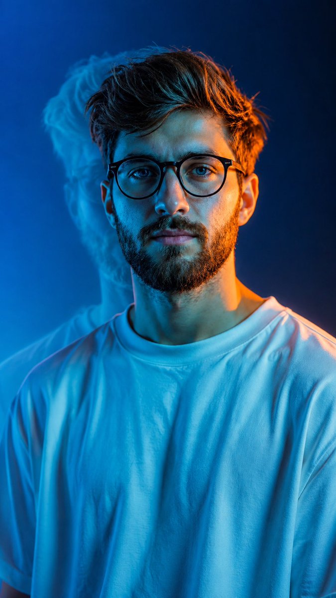 Profile / Avatar - Split-Lighting Fashion Portrait — output 1