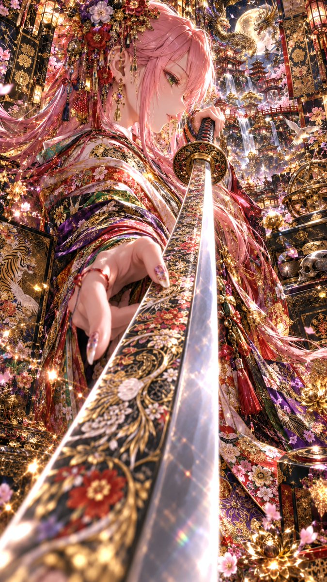 Comic / Storyboard - Ornate Pink-Haired Samurai Princess — output 1