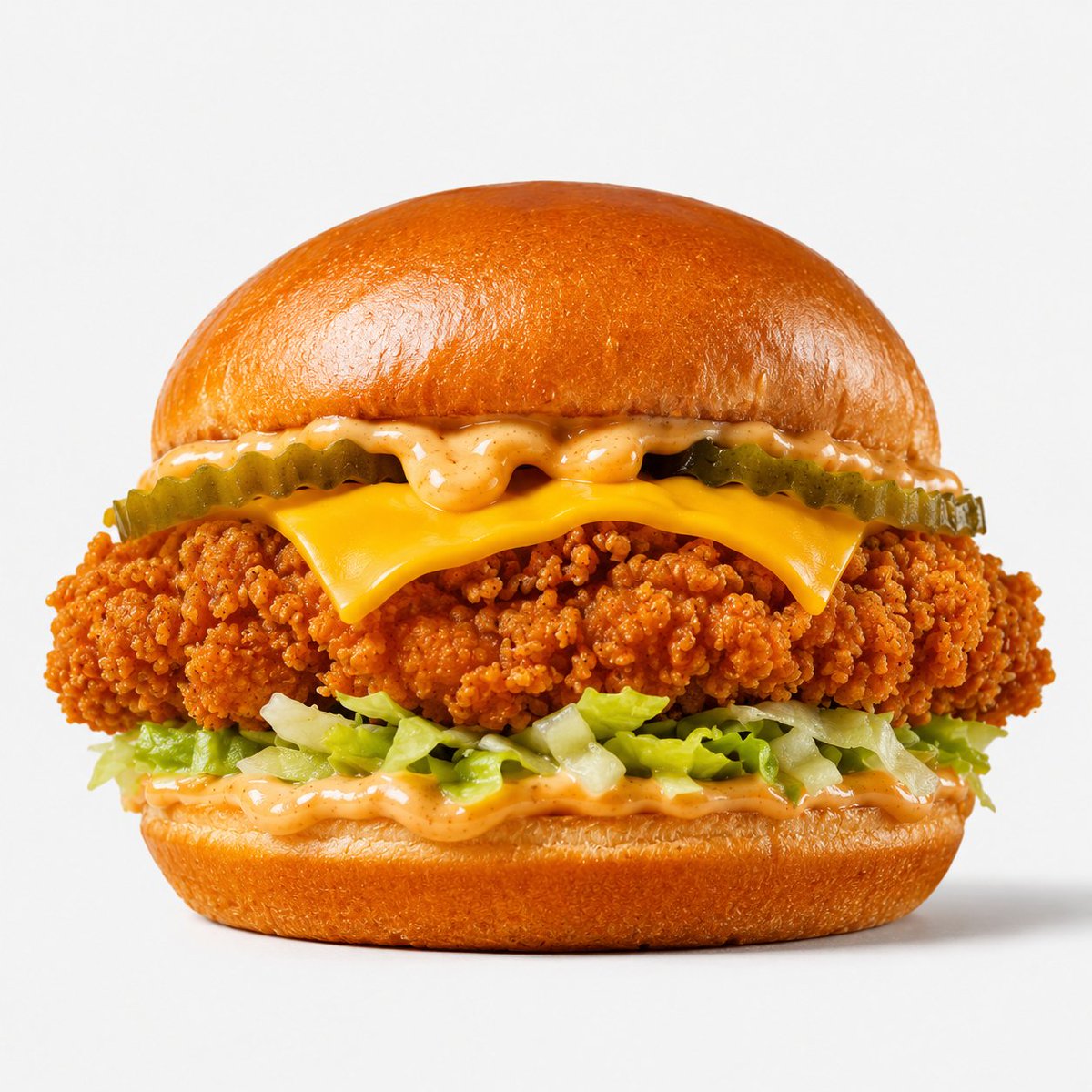 E-commerce Main Image - Crispy Chicken Burger Product Photo — output 1