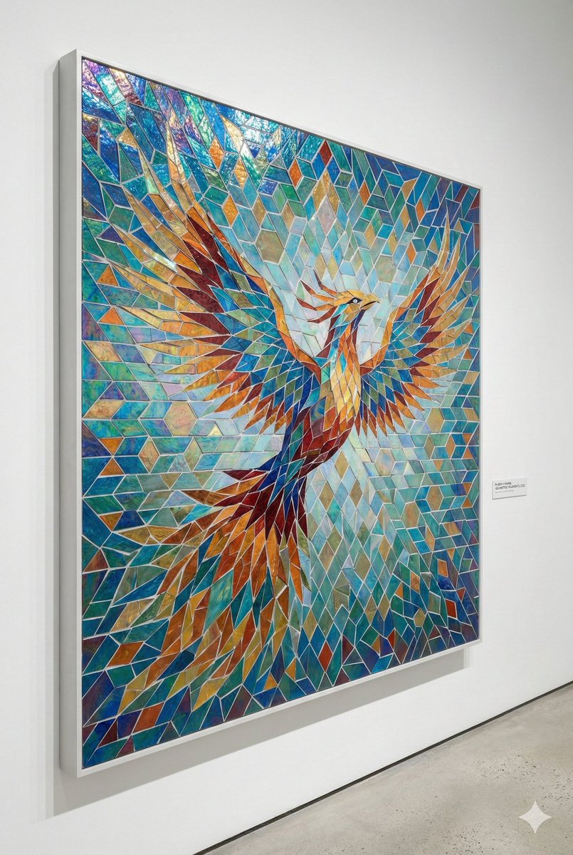 Geometric Mosaic Composition Prompt — output 1