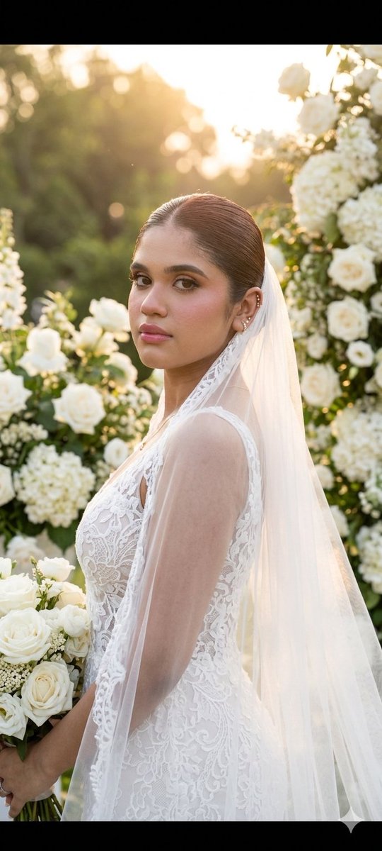 Profile / Avatar - Realistic Bridal Garden Portrait — output 1