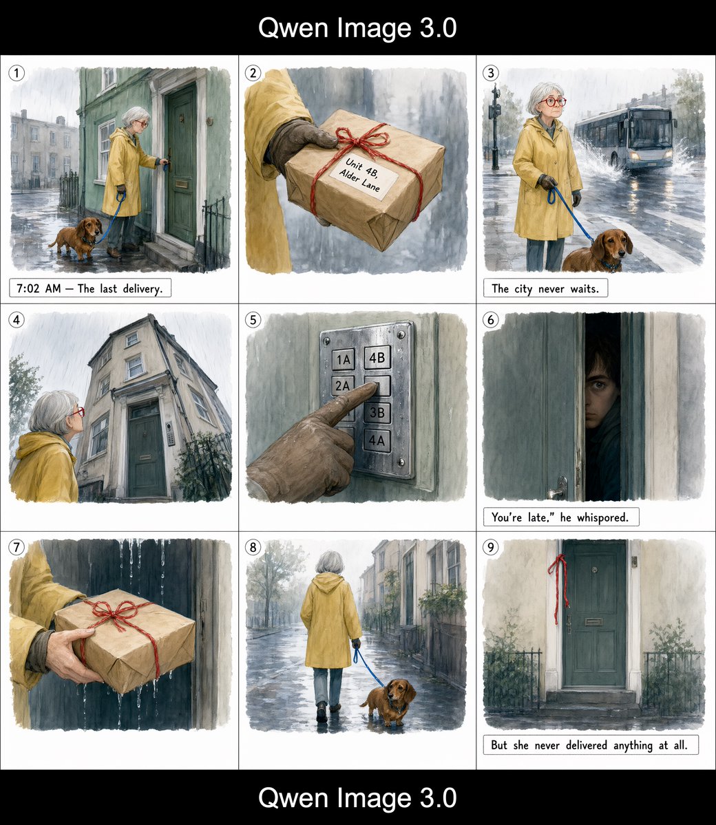 Comic / Storyboard - Rainy Courier Storyboard — output 1