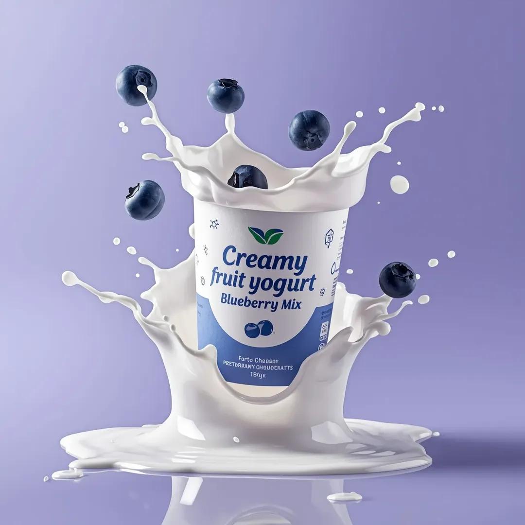 E-commerce Main Image - High-End Commercial Yogurt Product Photography Prompt — output 1