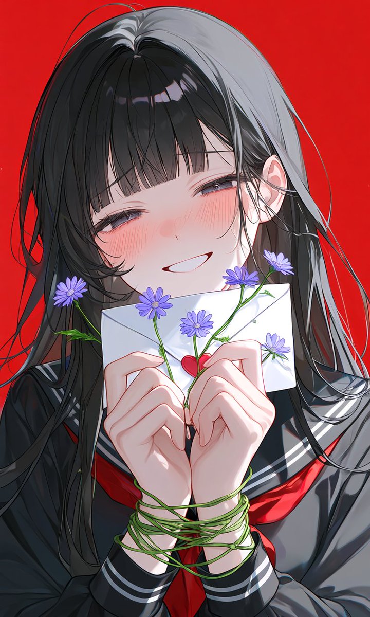 Profile / Avatar - Shy Anime Love Letter Portrait — output 1
