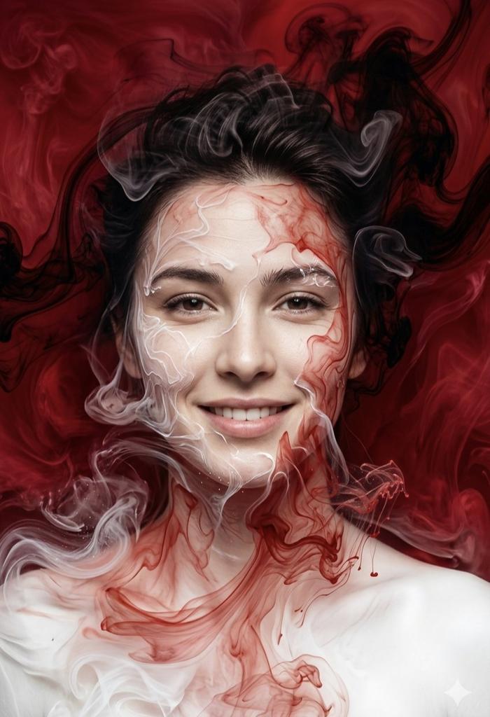 Profile / Avatar - Surreal Ink Fluid Portrait — output 1