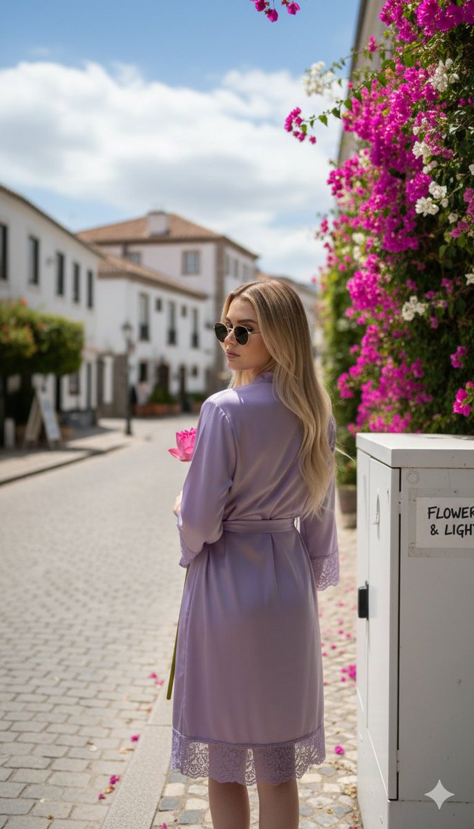 Photorealistic Portrait in a European Street with Bougainvillea — output 1
