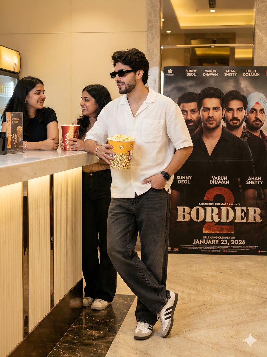 Poster / Flyer - Cinematic Portrait in a Luxury Cinema Lobby — output 1