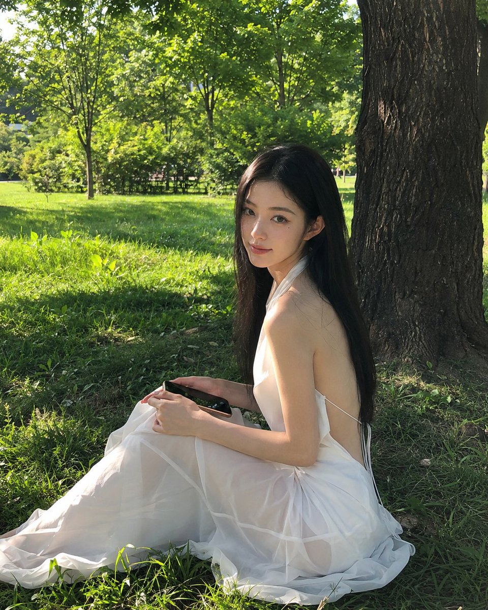 Profile / Avatar - Sunny Park Portrait in White Dress — output 1