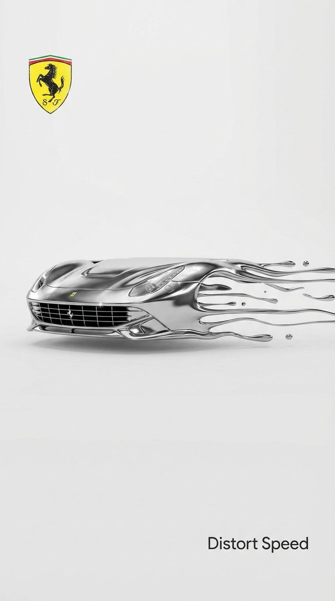 Poster / Flyer - Surreal Minimalist Ferrari Print Ad — output 1