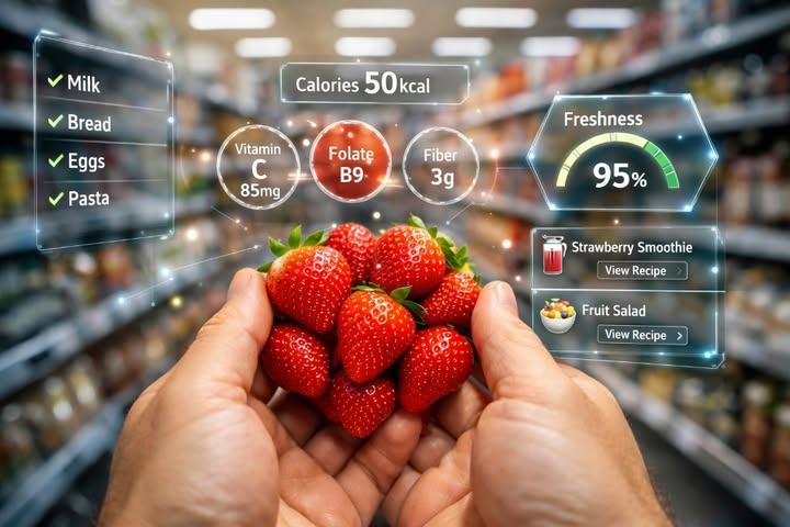 Infographic / Edu Visual - First-Person AR Shopping Interface Overlay — output 1