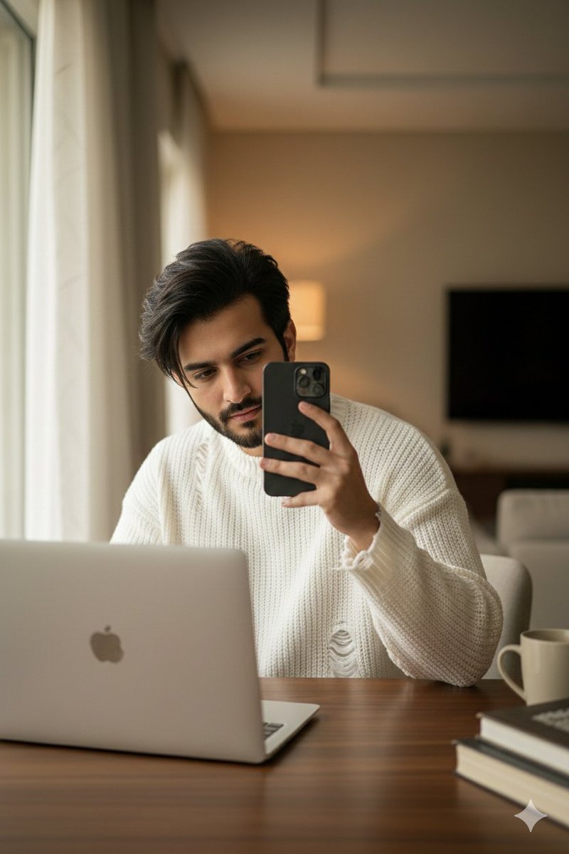 Structured Candid Indoor Portrait Prompt — output 1