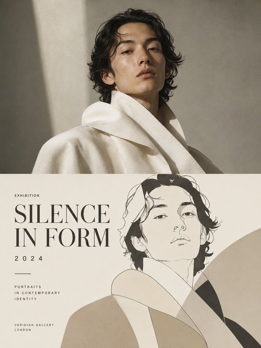 Infographic / Edu Visual - Silence in Form Exhibition Poster — output 1