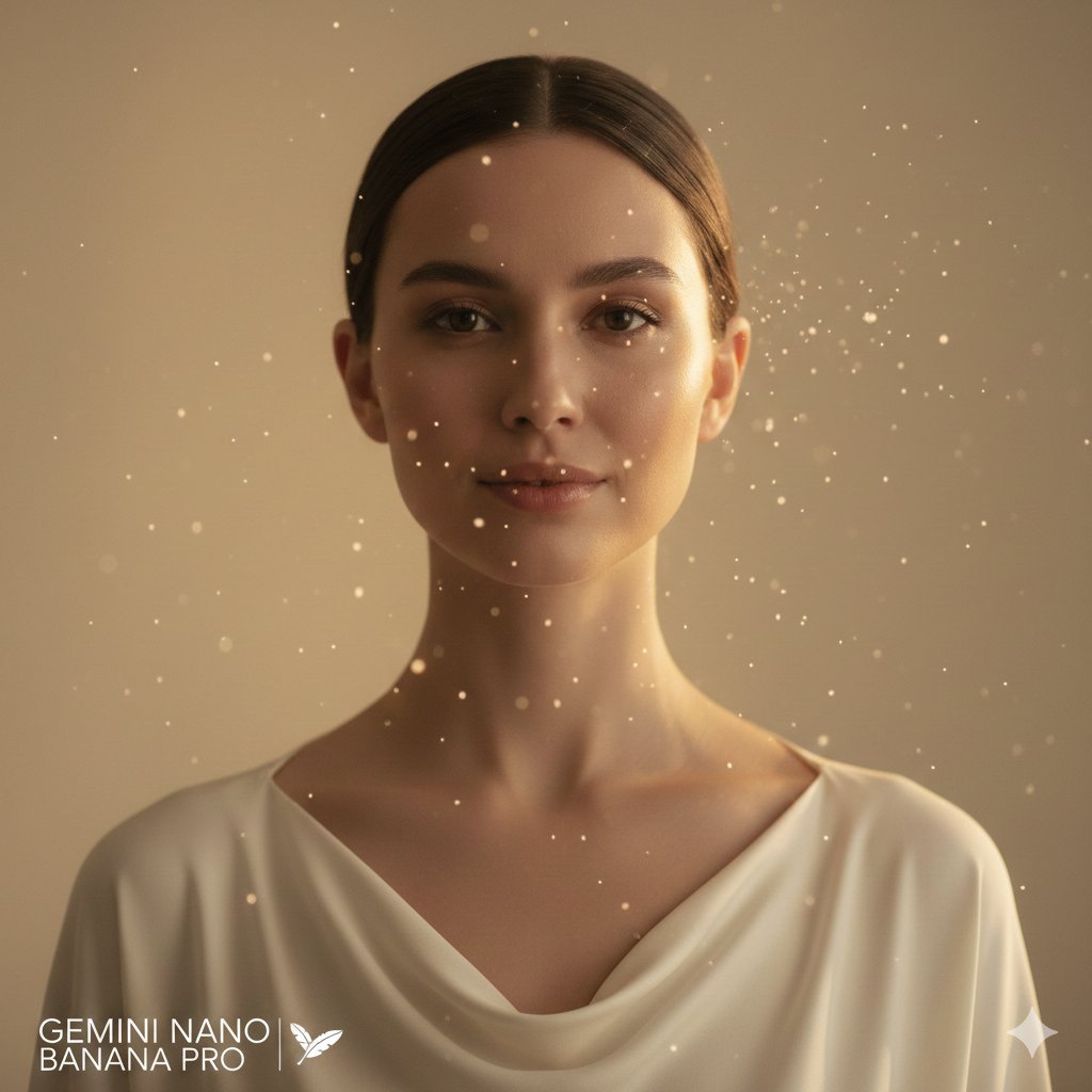 High-fashion close-up portrait of a woman with simple elegance — output 1