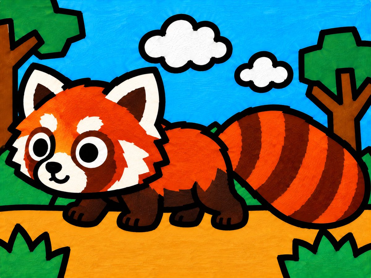 Comic / Storyboard - Cartoon Red Panda Forest Illustration — output 1