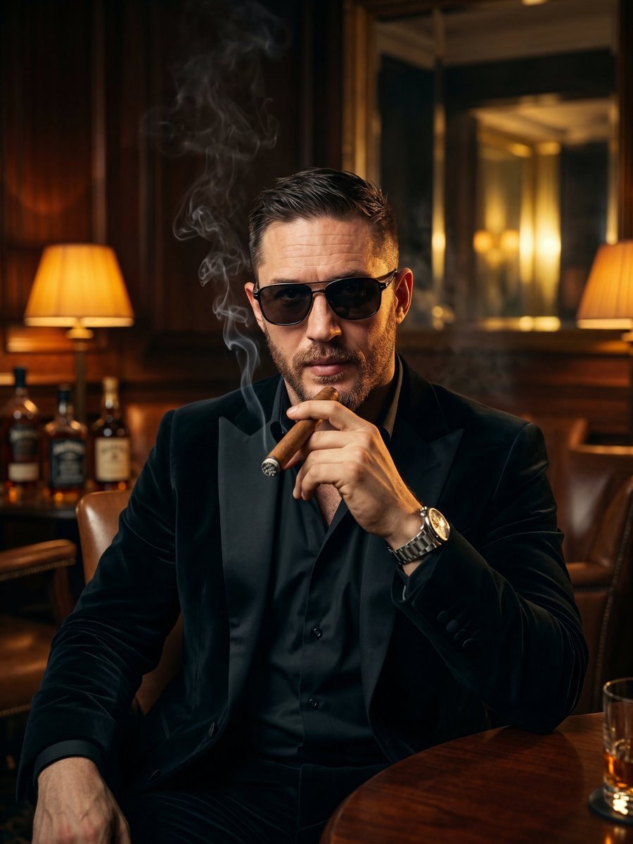 Profile / Avatar - Cinematic Noir Crime Boss Portrait — output 1