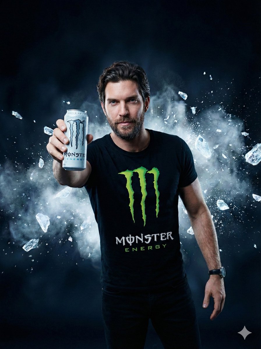 Hyper-Realistic Commercial Portrait for Monster Energy — output 1