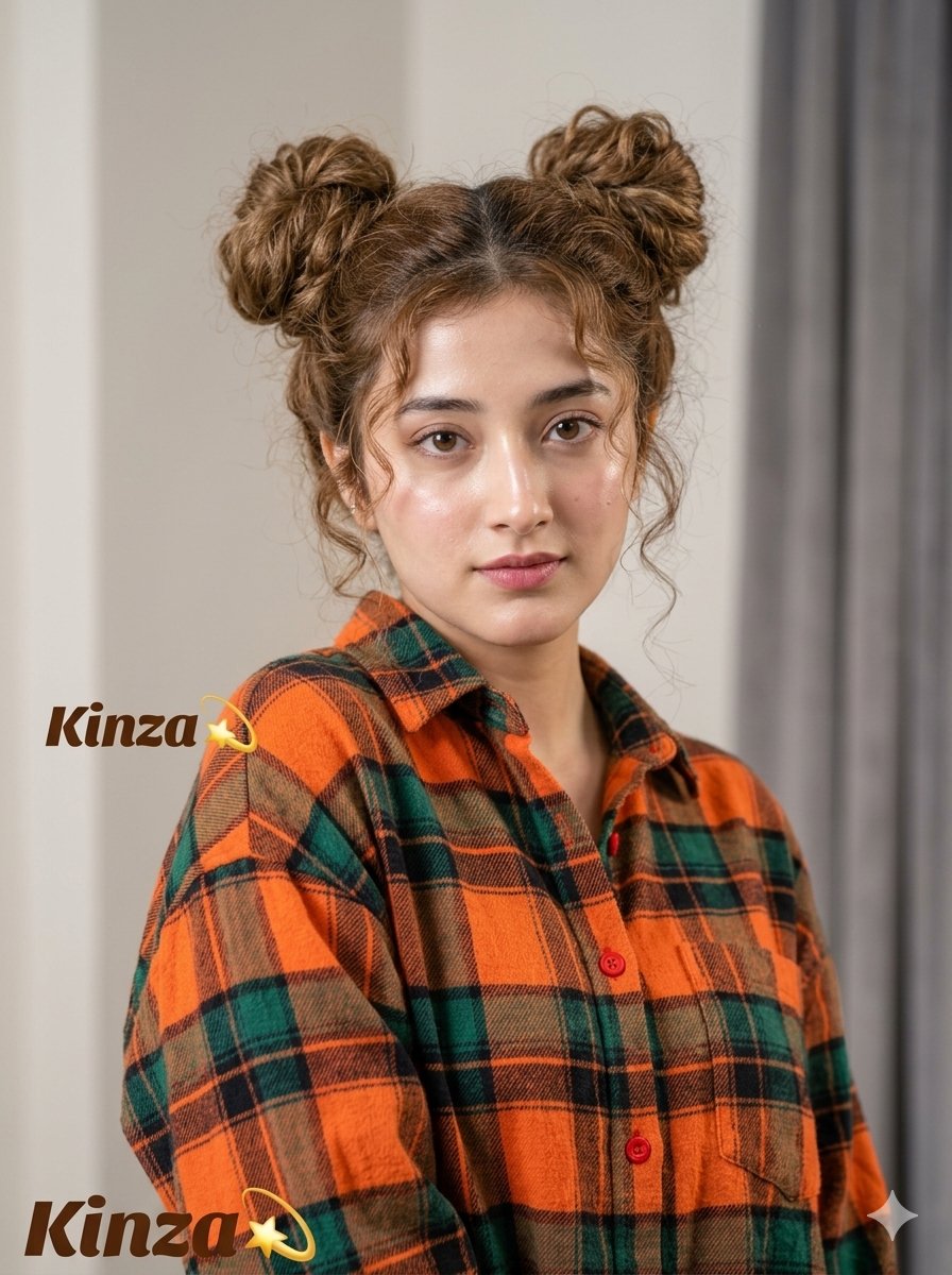Profile / Avatar - Playful Space Buns Portrait — output 1