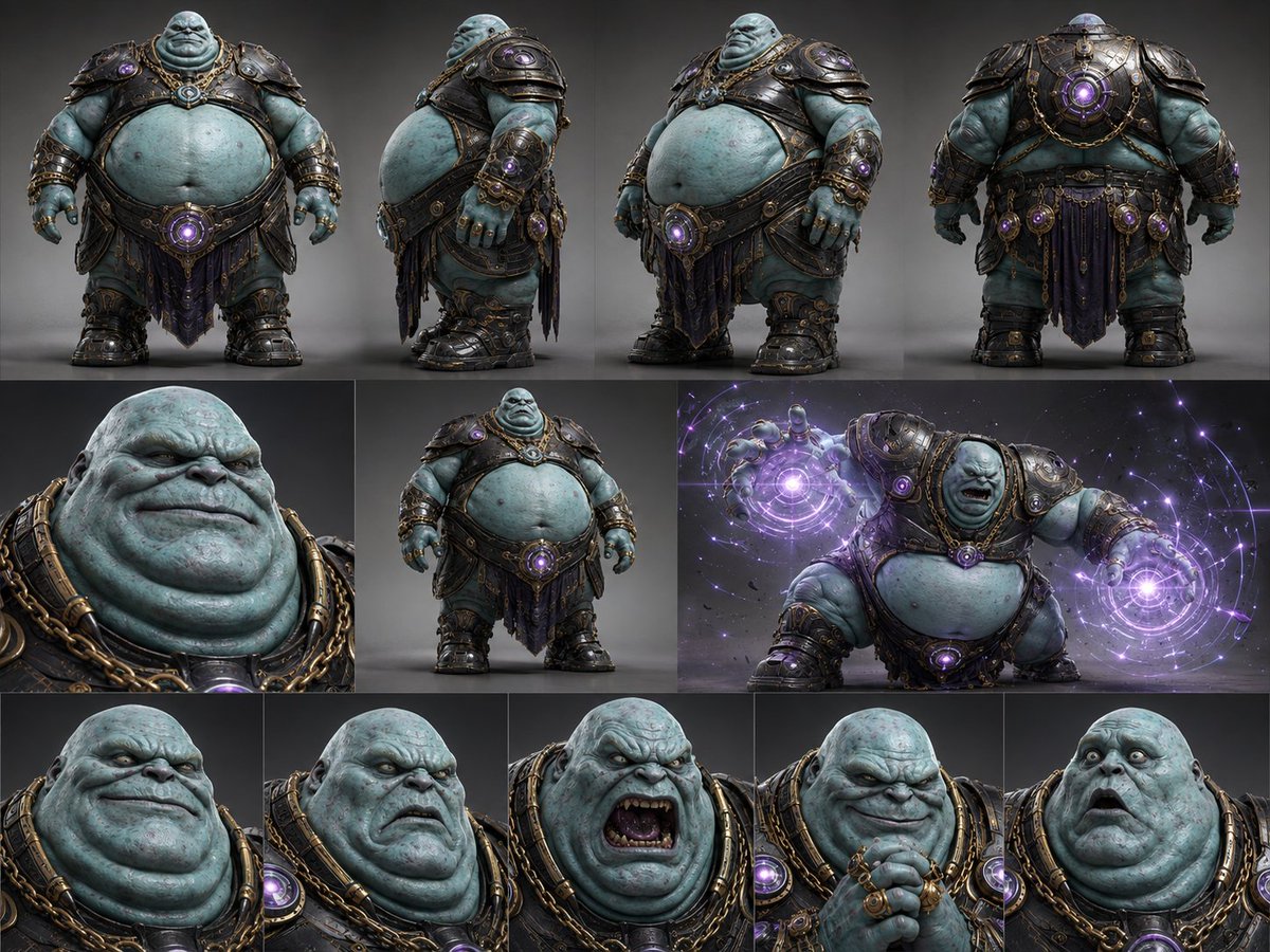 Comic / Storyboard - Alien Warlord Character Design Sheet — output 1