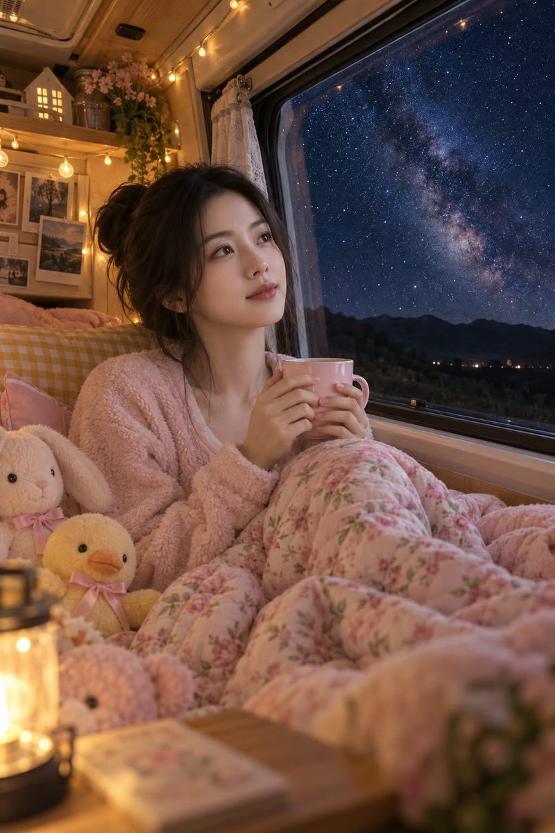 Social Media Post - Cozy Camper Van Milky Way Night — output 1