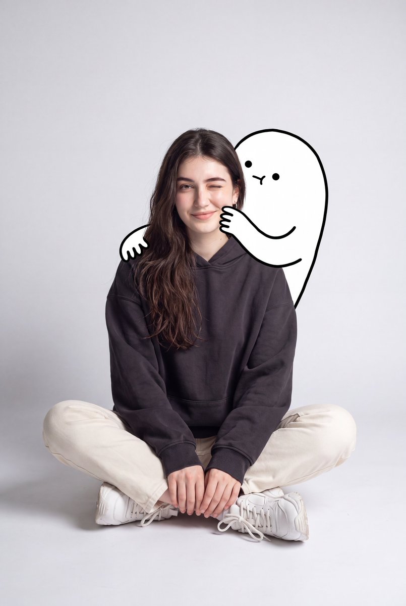 Profile / Avatar - Minimalist Fashion Portrait with Doodle — output 1