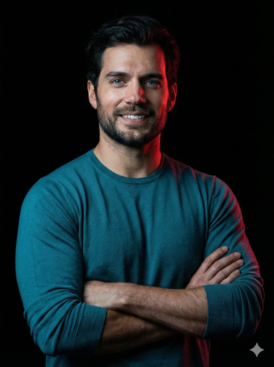 Profile / Avatar - Cinematic studio portrait with exact facial match — output 1