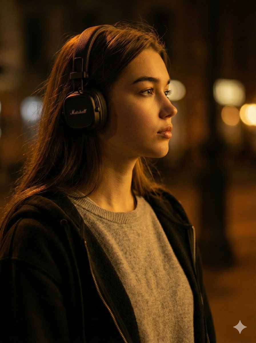 Moody Cinematic Profile Portrait Prompt — output 1