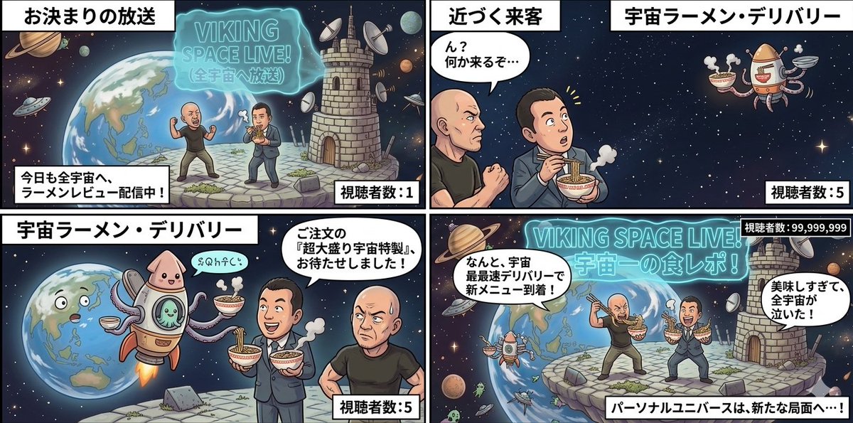 Comic / Storyboard - Four-Panel Manga: Personal Universe — output 1