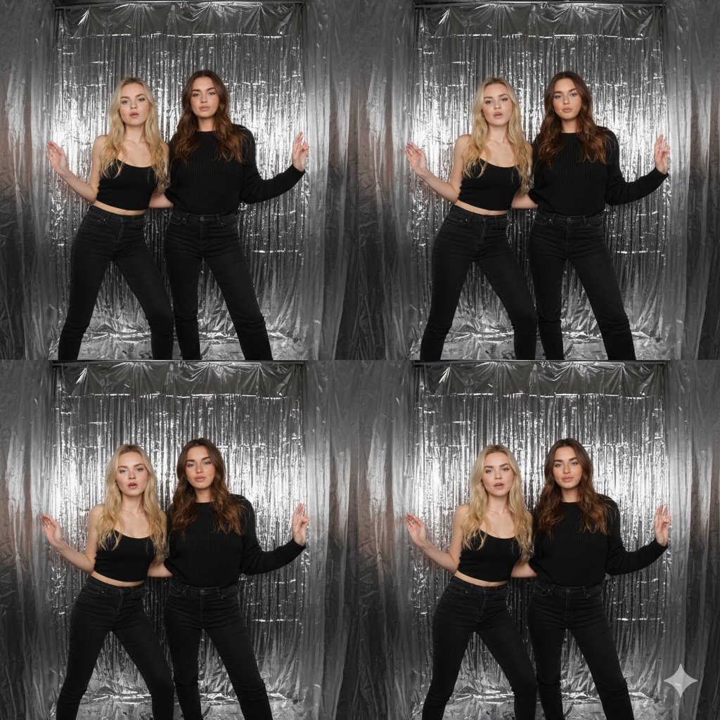iPhone-Realistic Photobooth Collage (2x2 Grid) — output 1