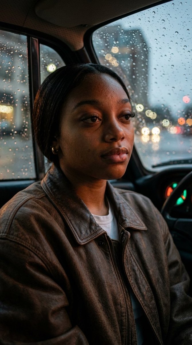Profile / Avatar - Raw Intimate Portrait in Vintage Porsche — output 1