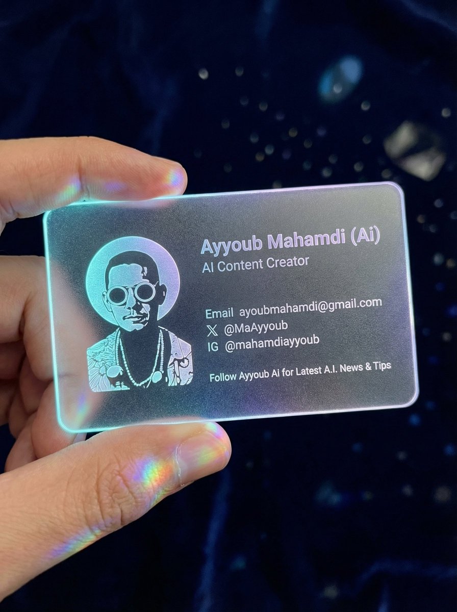 Realistic Cyber-Aesthetic Futuristic Business Card — output 1