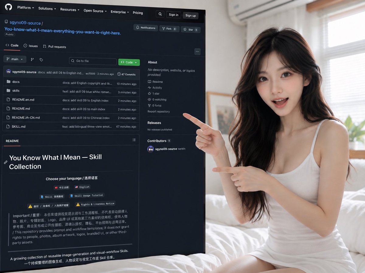 Social Media Post - Woman Presenting GitHub Skill Repository — output 1