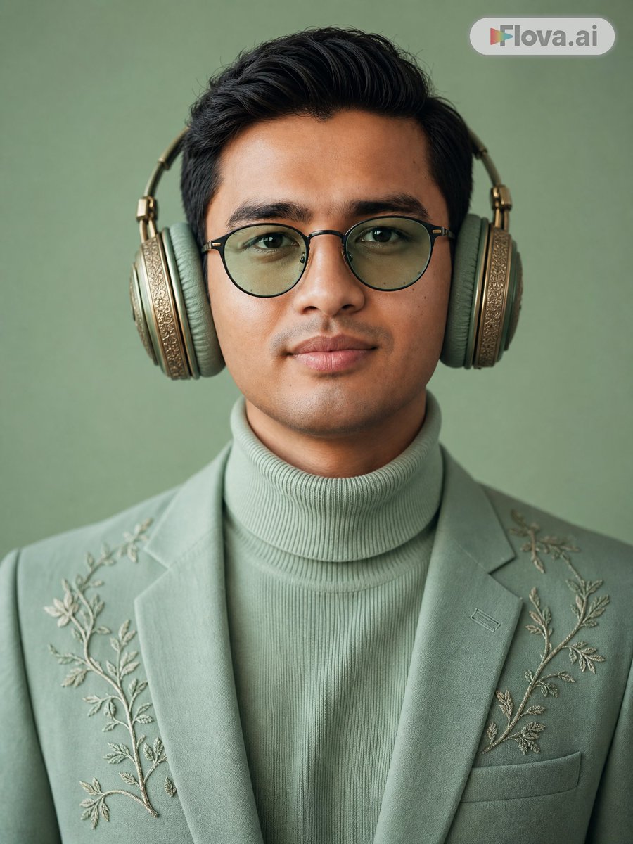 Profile / Avatar - Mint Green Audiophile Portrait — output 1