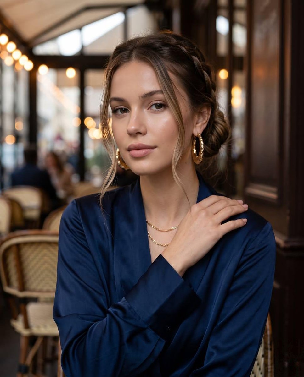 Profile / Avatar - Parisian Café Portrait Prompt — output 1