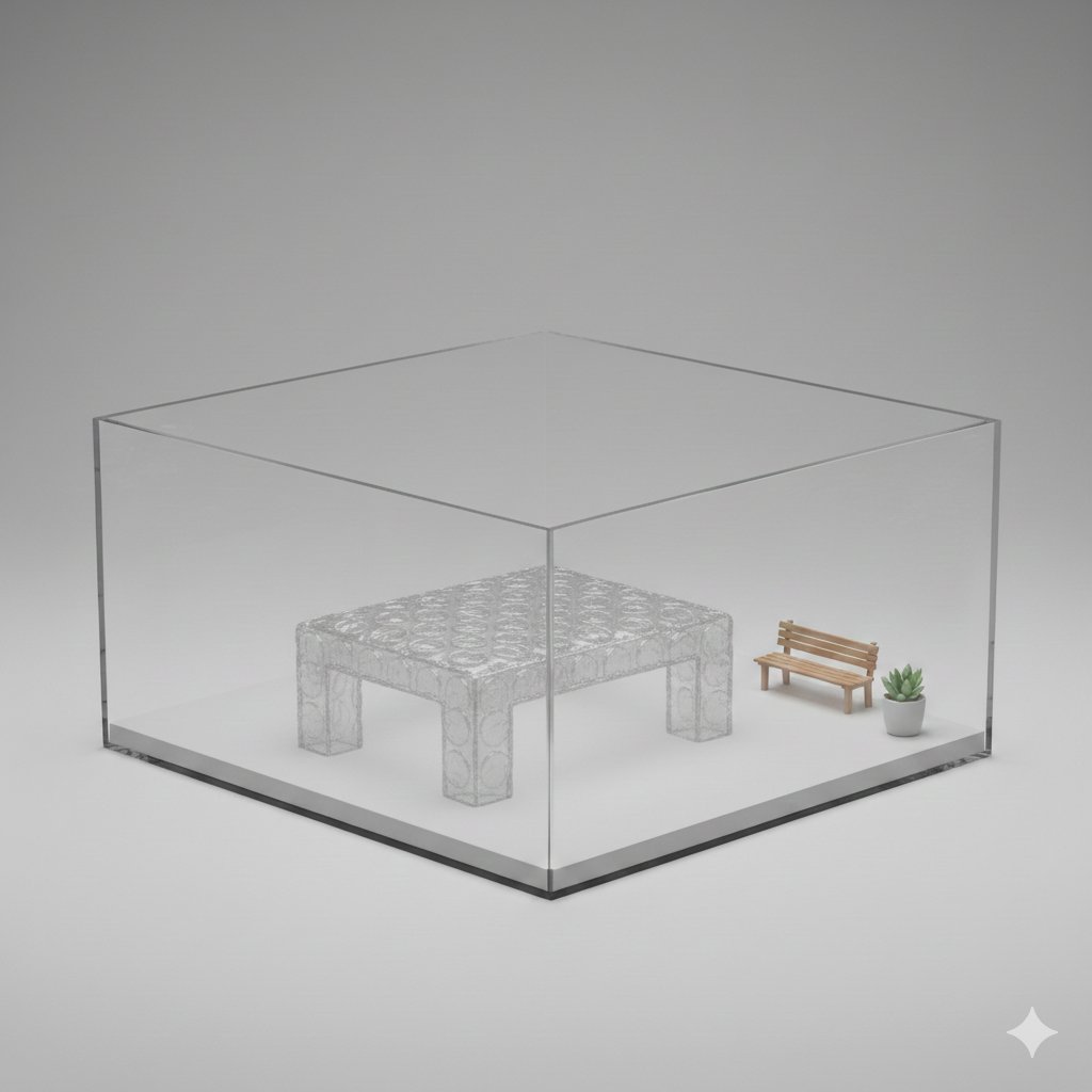 E-commerce Main Image - 3D Diorama of Transparent Bubble Wrap Phone — output 1