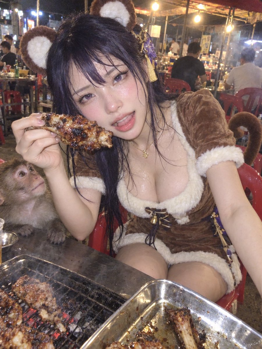 Social Media Post - Monkey Cosplay BBQ Night Selfie — output 1