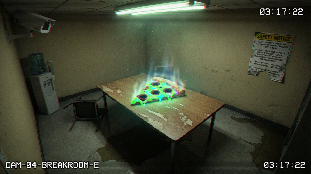 Forensic Surrealist Photography (Liminal Breakroom Incident) — output 1