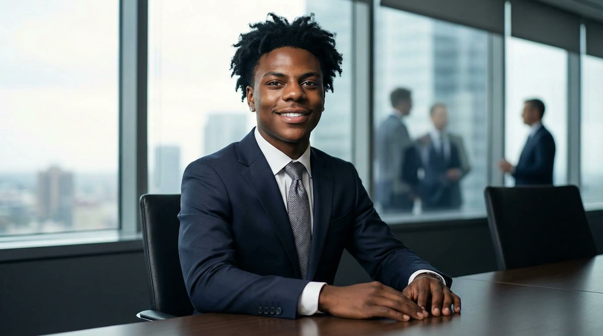 Profile / Avatar - Formal Boardroom Portrait AI Prompt — output 1