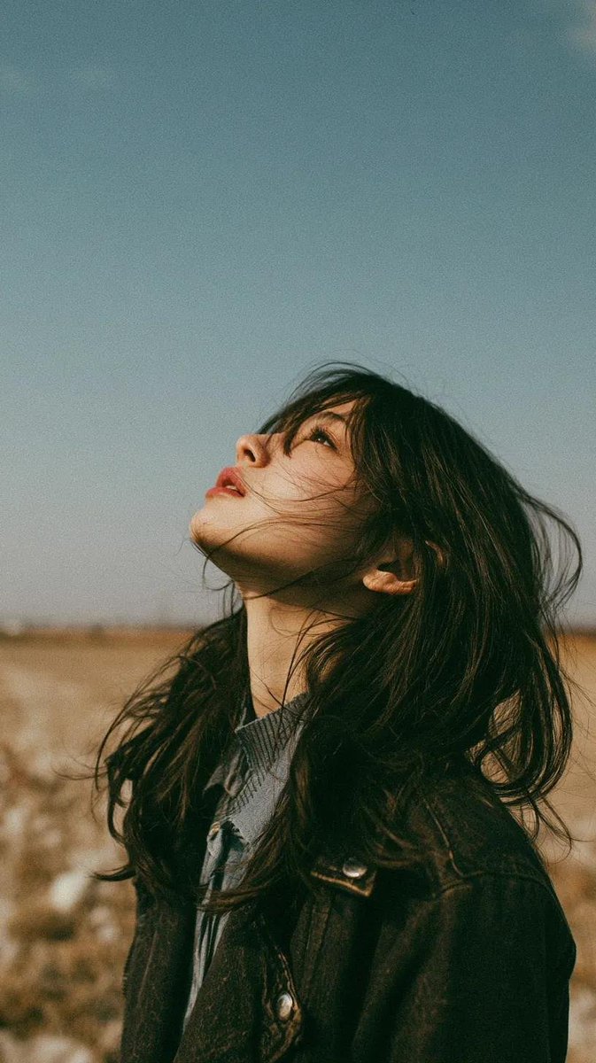 Social Media Post - Cinematic Asian Woman Meadow Portrait — output 1