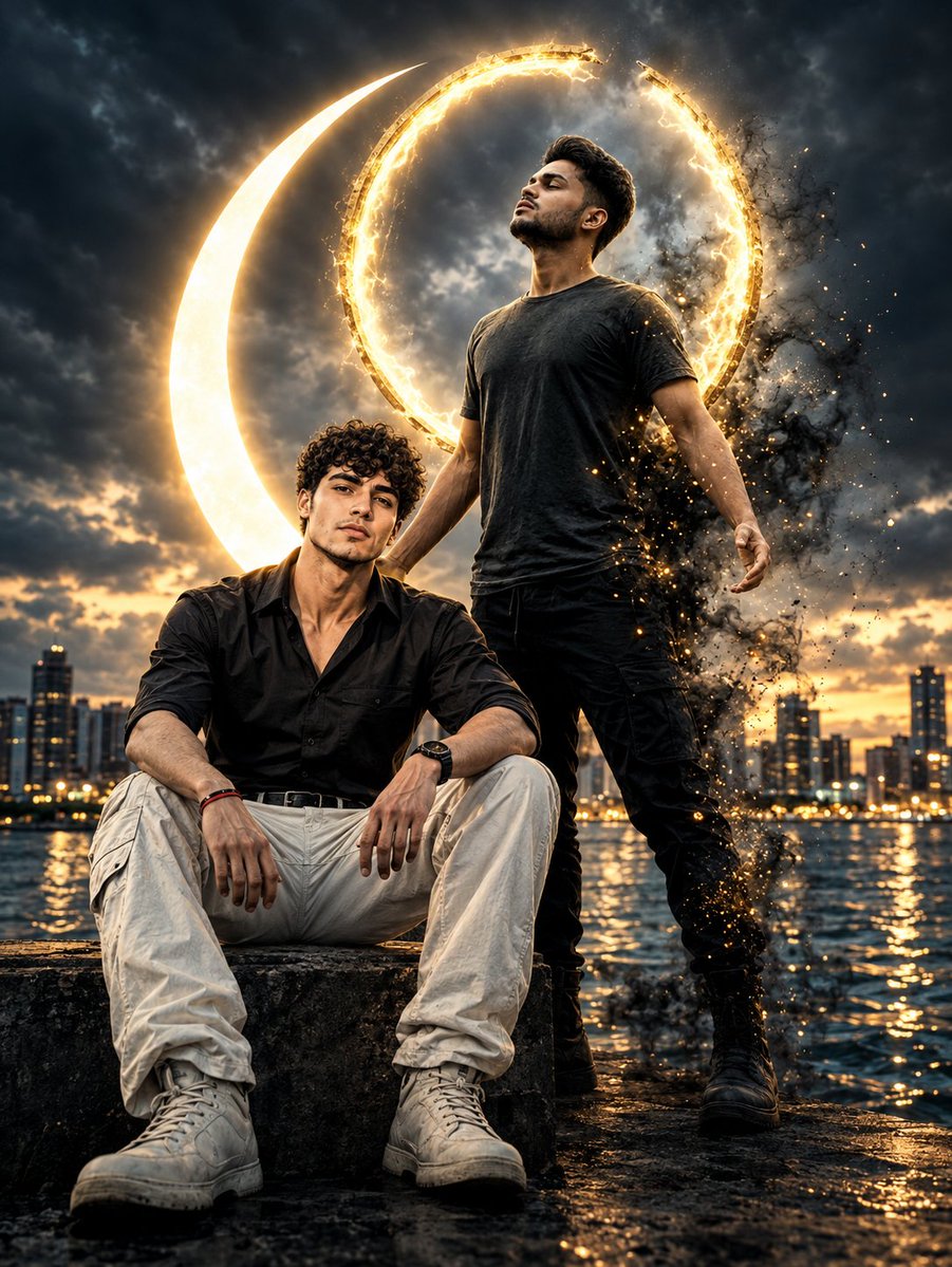 Social Media Post - Celestial Waterfront Fantasy Portrait — output 1