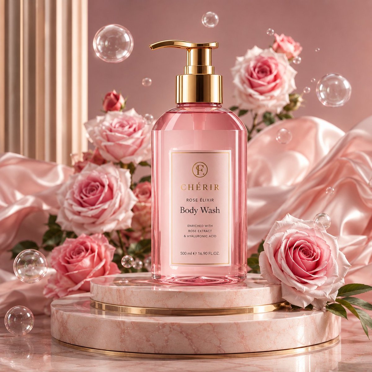 E-commerce Main Image - Rose Gold Perfume Advertisement โ output 1