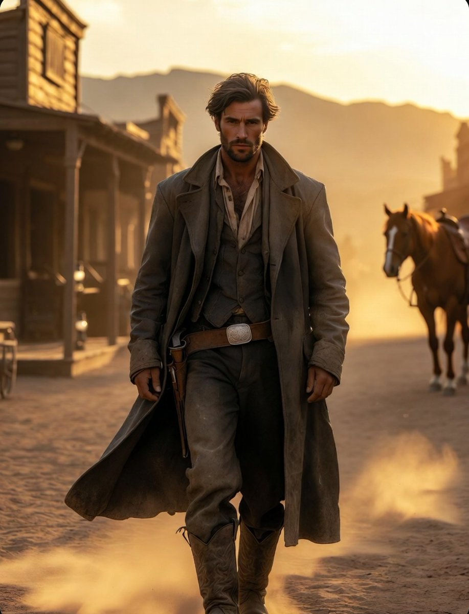 Comic / Storyboard - Cinematic Wild West Gunslinger — output 1